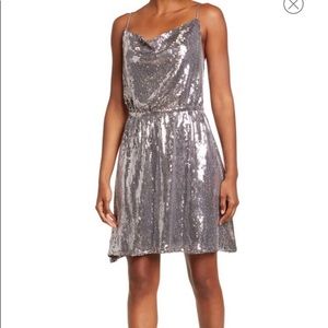 NWOT silver sequin dress